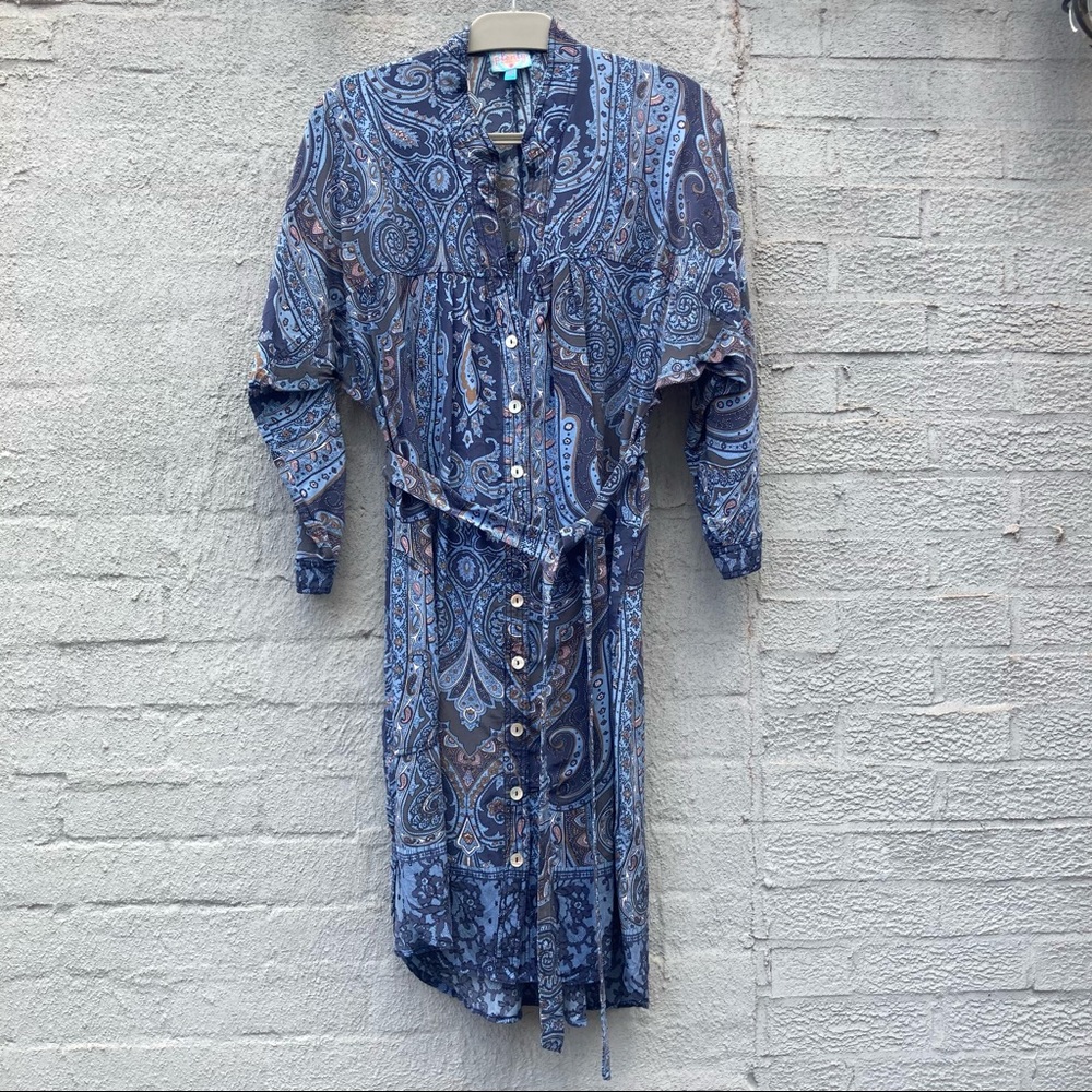 Anthropologie Blue Silk Dress, Tracey Reese, M